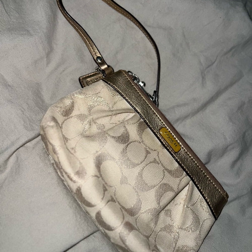 Coach Beige and Gold Women's Bag